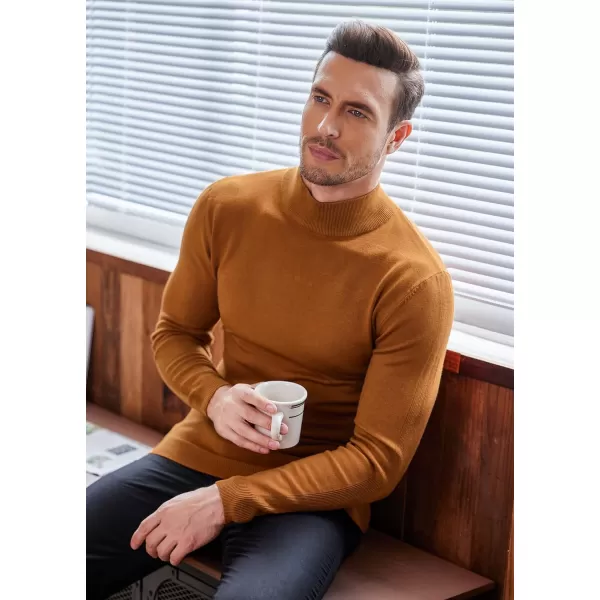 COOFANDY Men's Slim Fit Mock Turtleneck Pullover Sweater Casual Basic Knitted Thermal Sweaters