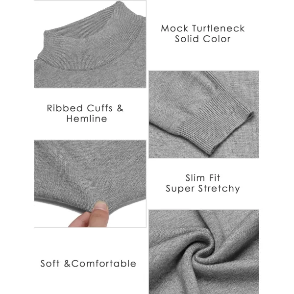 COOFANDY Men's Slim Fit Mock Turtleneck Pullover Sweater Casual Basic Knitted Thermal Sweaters