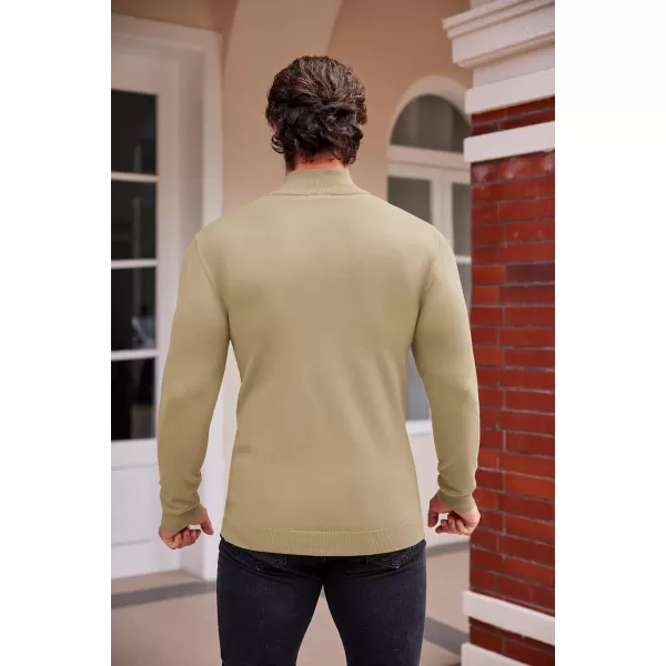 COOFANDY Men's Slim Fit Mock Turtleneck Pullover Sweater Casual Basic Knitted Thermal Sweaters