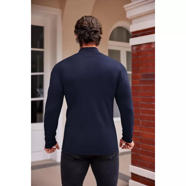 COOFANDY Men's Slim Fit Mock Turtleneck Pullover Sweater Casual Basic Knitted Thermal Sweaters