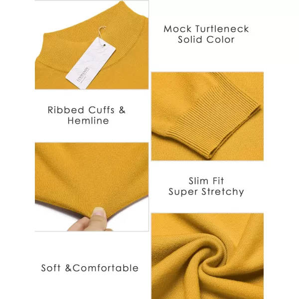 COOFANDY Men's Slim Fit Mock Turtleneck Pullover Sweater Casual Basic Knitted Thermal Sweaters