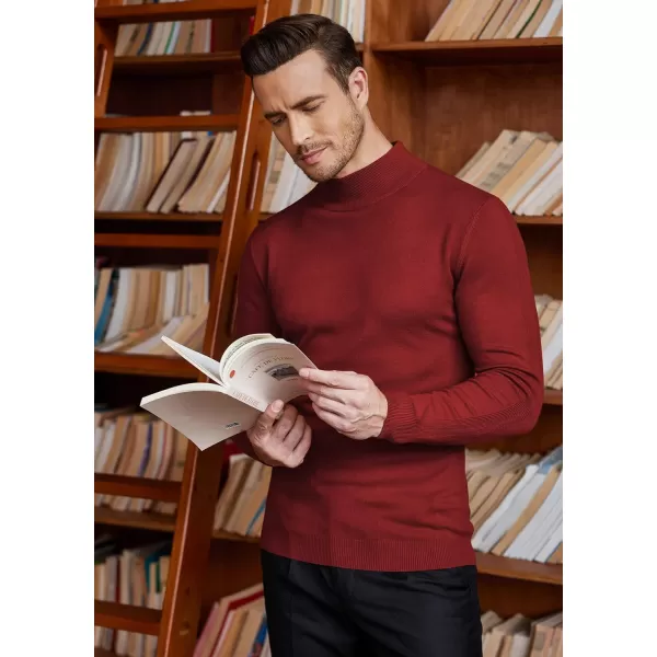 COOFANDY Men's Slim Fit Mock Turtleneck Pullover Sweater Casual Basic Knitted Thermal Sweaters