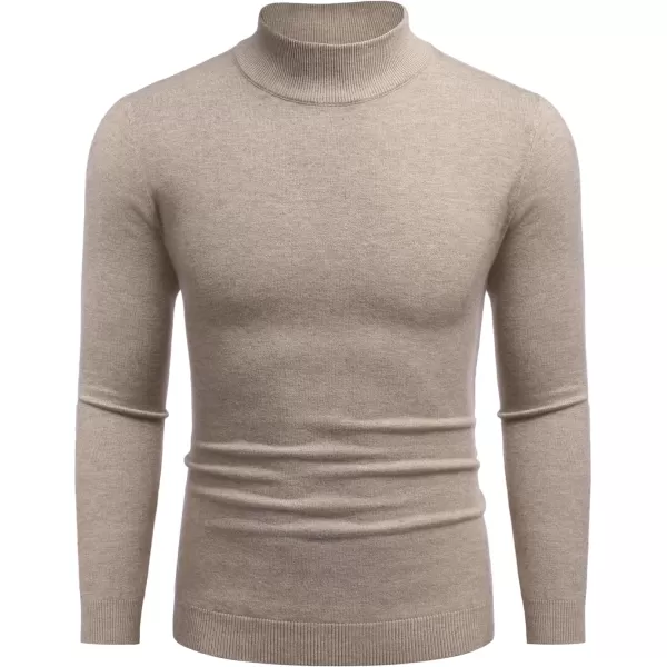 COOFANDY Men's Slim Fit Mock Turtleneck Pullover Sweater Casual Basic Knitted Thermal Sweaters