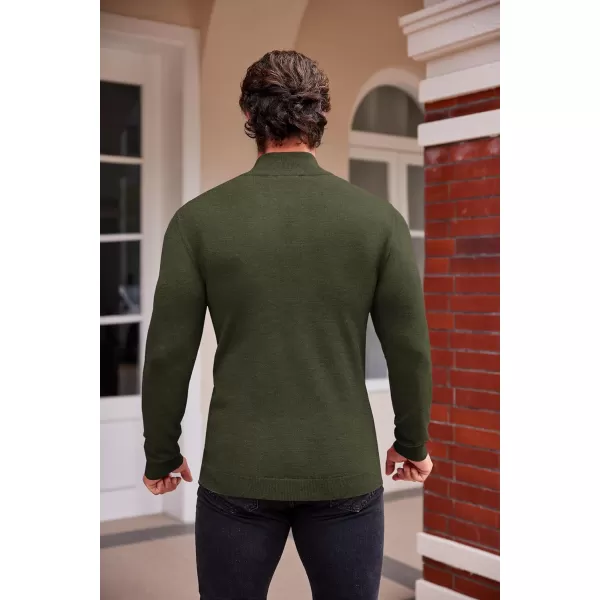 COOFANDY Men's Slim Fit Mock Turtleneck Pullover Sweater Casual Basic Knitted Thermal Sweaters