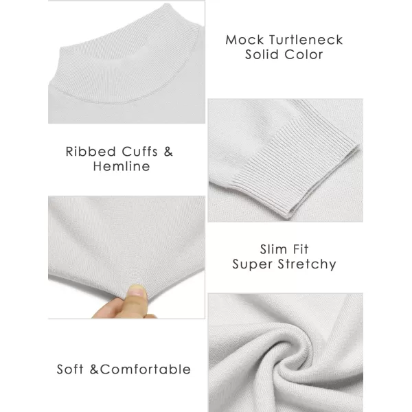 COOFANDY Men's Slim Fit Mock Turtleneck Pullover Sweater Casual Basic Knitted Thermal Sweaters