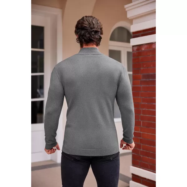COOFANDY Men's Slim Fit Mock Turtleneck Pullover Sweater Casual Basic Knitted Thermal Sweaters