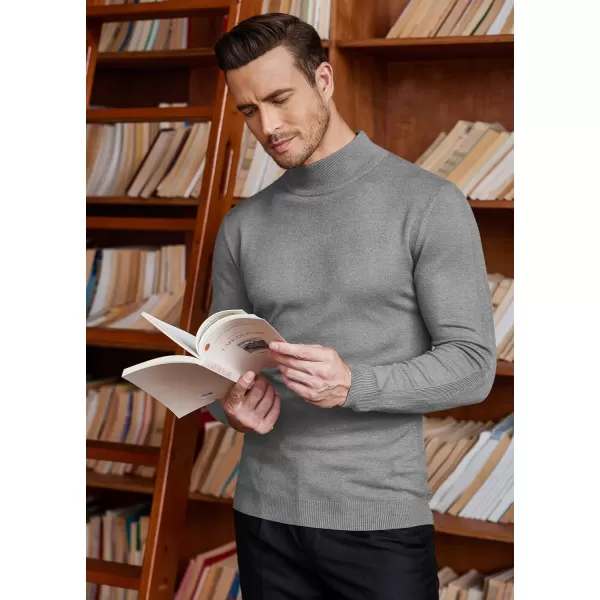 COOFANDY Men's Slim Fit Mock Turtleneck Pullover Sweater Casual Basic Knitted Thermal Sweaters