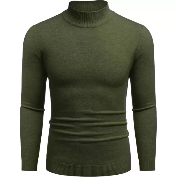 COOFANDY Men's Slim Fit Mock Turtleneck Pullover Sweater Casual Basic Knitted Thermal Sweaters