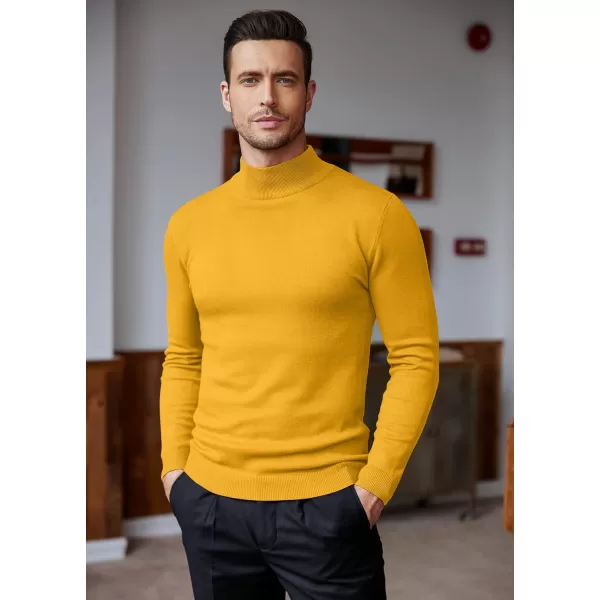 COOFANDY Men's Slim Fit Mock Turtleneck Pullover Sweater Casual Basic Knitted Thermal Sweaters