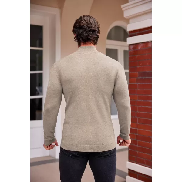 COOFANDY Men's Slim Fit Mock Turtleneck Pullover Sweater Casual Basic Knitted Thermal Sweaters