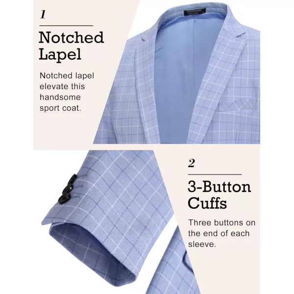 COOFANDY Mens Sport Coat Casual Blazer One Button Business Suit Jacket