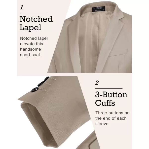 COOFANDY Mens Sport Coat Casual Blazer One Button Business Suit Jacket