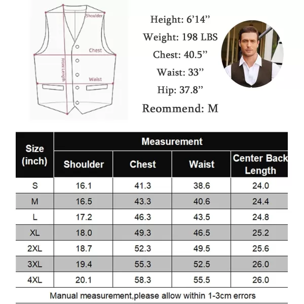 COOFANDY Men's Suede Leather Suit Vest Casual Western Vest Jacket Slim Fit Vest Waistcoat