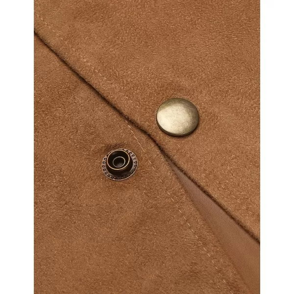 COOFANDY Men's Suede Leather Suit Vest Casual Western Vest Jacket Slim Fit Vest Waistcoat)