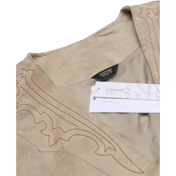 COOFANDY Men's Suede Leather Suit Vest Casual Western Vest Jacket Slim Fit Vest Waistcoat)