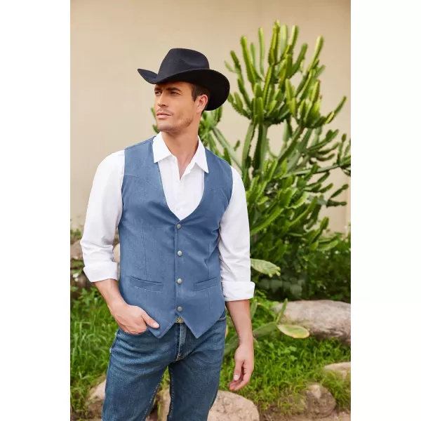 COOFANDY Men's Suede Leather Suit Vest Casual Western Vest Jacket Slim Fit Vest Waistcoat
