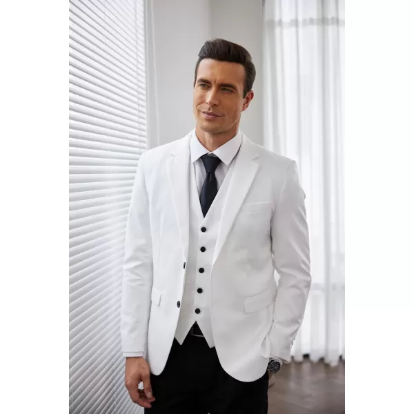 COOFANDY Men's Suit Jacket and Vest Set Slim Fit 2 Pieces Suits Two Button Blazer Jacket Formal Business Dress Vest
