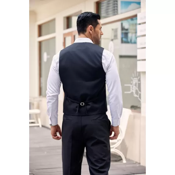 COOFANDY Men's Suit Jacket and Vest Set Slim Fit 2 Pieces Suits Two Button Blazer Jacket Formal Business Dress Vest