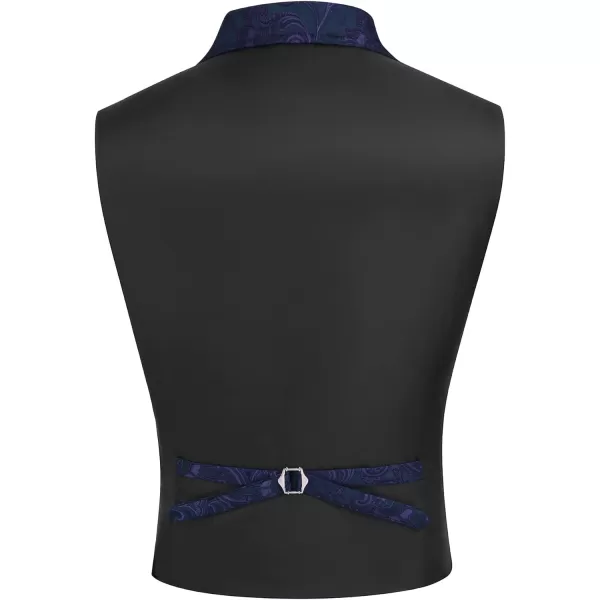 COOFANDY Mens Suit Vest Paisley Floral Victorian Vests Gothic Steampunk Formal Waistcoat Tuxedo Vests with Notched Lapels
