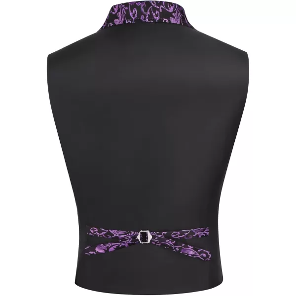 COOFANDY Mens Suit Vest Paisley Floral Victorian Vests Gothic Steampunk Formal Waistcoat Tuxedo Vests with Notched Lapels
