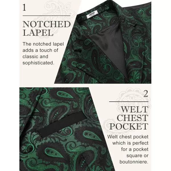 COOFANDY Mens Suit Vest Paisley Floral Victorian Vests Gothic Steampunk Formal Waistcoat Tuxedo Vests with Notched Lapels