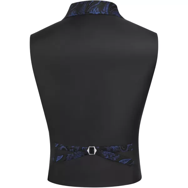 COOFANDY Mens Suit Vest Paisley Floral Victorian Vests Gothic Steampunk Formal Waistcoat Tuxedo Vests with Notched Lapels