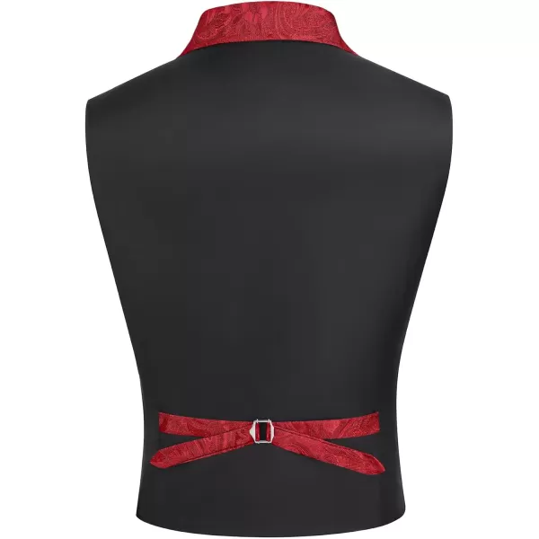 COOFANDY Mens Suit Vest Paisley Floral Victorian Vests Gothic Steampunk Formal Waistcoat Tuxedo Vests with Notched Lapels