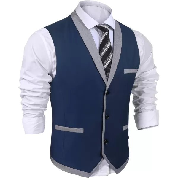 COOFANDY Men's Suit Vest Slim Fit Formal Business Dress Vest Casual Wedding Waistcoat