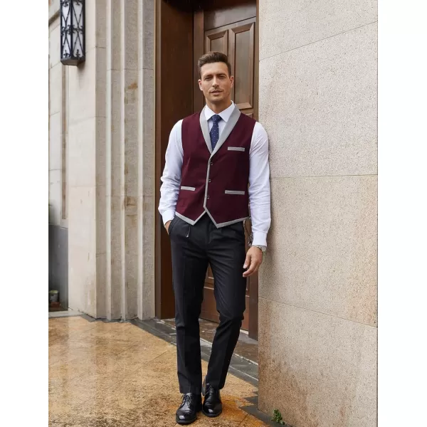 COOFANDY Men's Suit Vest Slim Fit Formal Business Dress Vest Casual Wedding Waistcoat