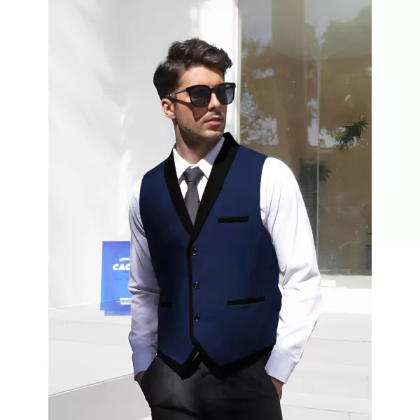 COOFANDY Men's Suit Vest Slim Fit Formal Business Dress Vest Casual Wedding Waistcoat