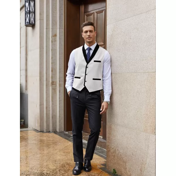 COOFANDY Men's Suit Vest Slim Fit Formal Business Dress Vest Casual Wedding Waistcoat