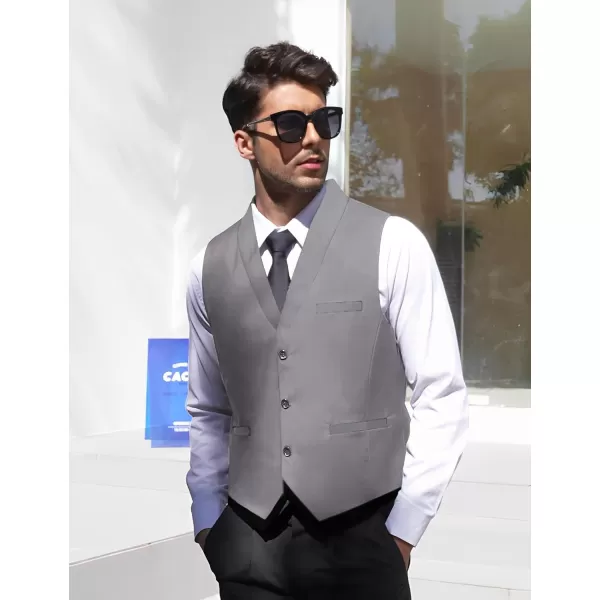 COOFANDY Men's Suit Vest Slim Fit Formal Business Dress Vest Casual Wedding Waistcoat