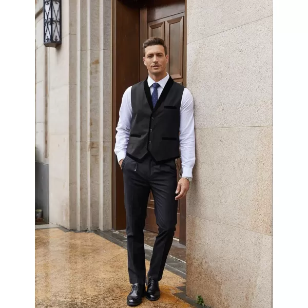 COOFANDY Men's Suit Vest Slim Fit Formal Business Dress Vest Casual Wedding Waistcoat
