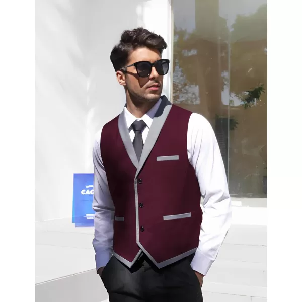 COOFANDY Men's Suit Vest Slim Fit Formal Business Dress Vest Casual Wedding Waistcoat