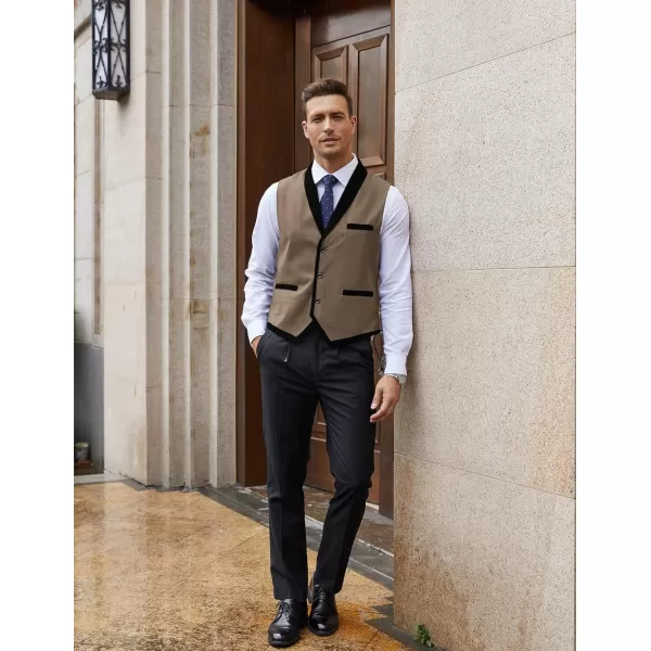 COOFANDY Men's Suit Vest Slim Fit Formal Business Dress Vest Casual Wedding Waistcoat