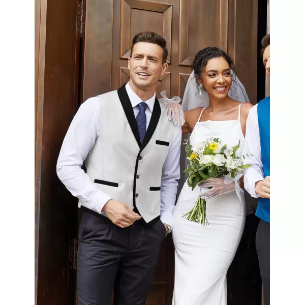 COOFANDY Men's Suit Vest Slim Fit Formal Business Dress Vest Casual Wedding Waistcoat