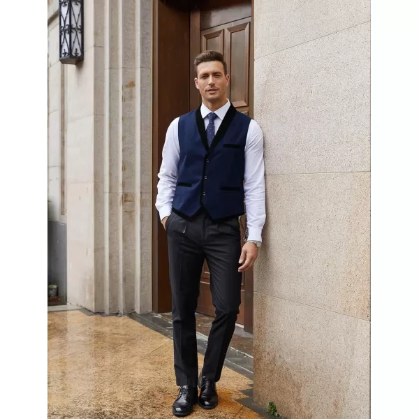 COOFANDY Men's Suit Vest Slim Fit Formal Business Dress Vest Casual Wedding Waistcoat