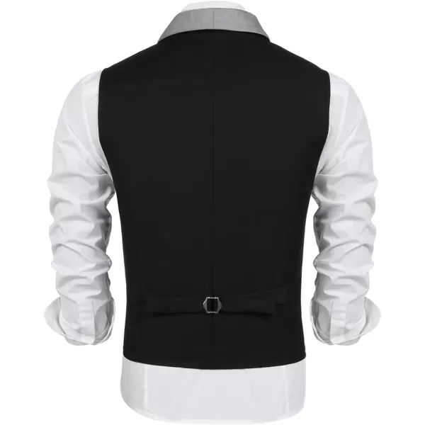 COOFANDY Men's Suit Vest Slim Fit Formal Business Dress Vest Casual Wedding Waistcoat