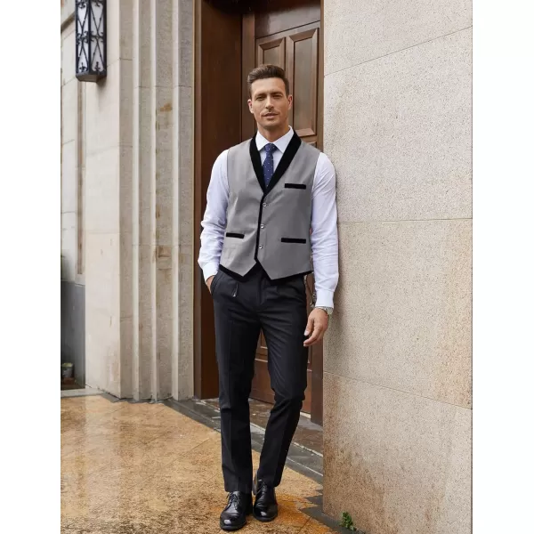 COOFANDY Men's Suit Vest Slim Fit Formal Business Dress Vest Casual Wedding Waistcoat