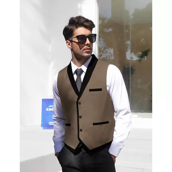 COOFANDY Men's Suit Vest Slim Fit Formal Business Dress Vest Casual Wedding Waistcoat