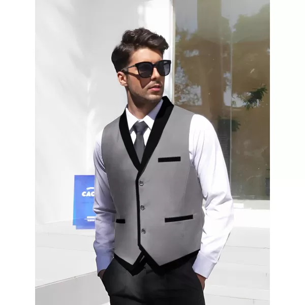 COOFANDY Men's Suit Vest Slim Fit Formal Business Dress Vest Casual Wedding Waistcoat