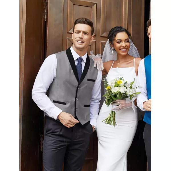 COOFANDY Men's Suit Vest Slim Fit Formal Business Dress Vest Casual Wedding Waistcoat