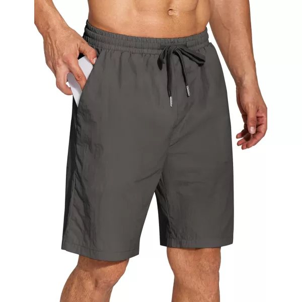 COOFANDY Men's Summer Beach Shorts Lightweight Elastic Waist Drawstring Casual Shorts with Pocket