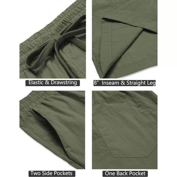 COOFANDY Men's Summer Beach Shorts Lightweight Elastic Waist Drawstring Casual Shorts with Pocket