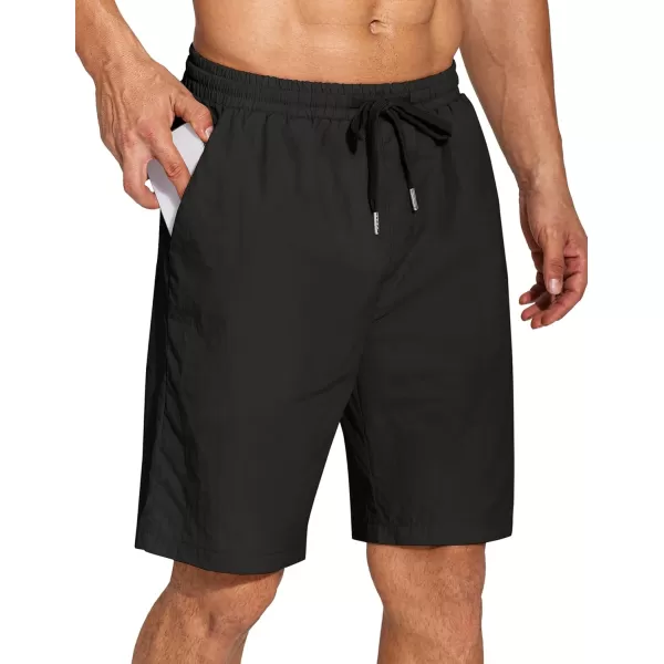 COOFANDY Men's Summer Beach Shorts Lightweight Elastic Waist Drawstring Casual Shorts with Pocket