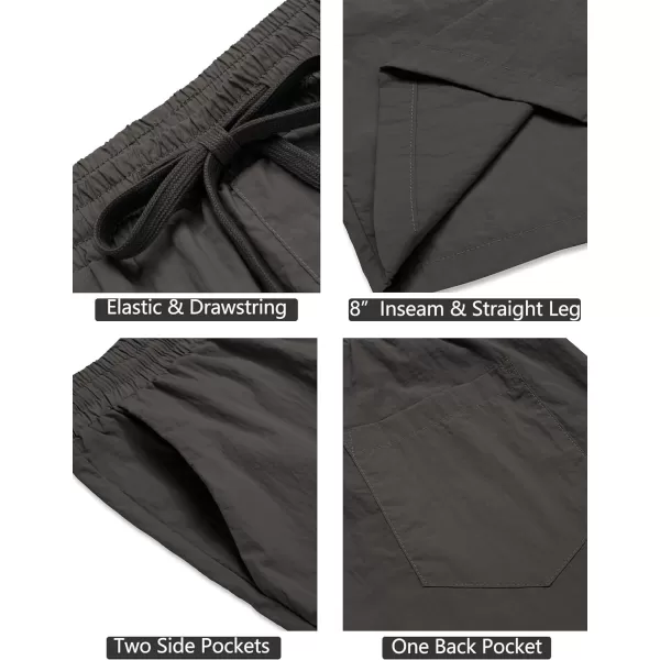 COOFANDY Men's Summer Beach Shorts Lightweight Elastic Waist Drawstring Casual Shorts with Pocket