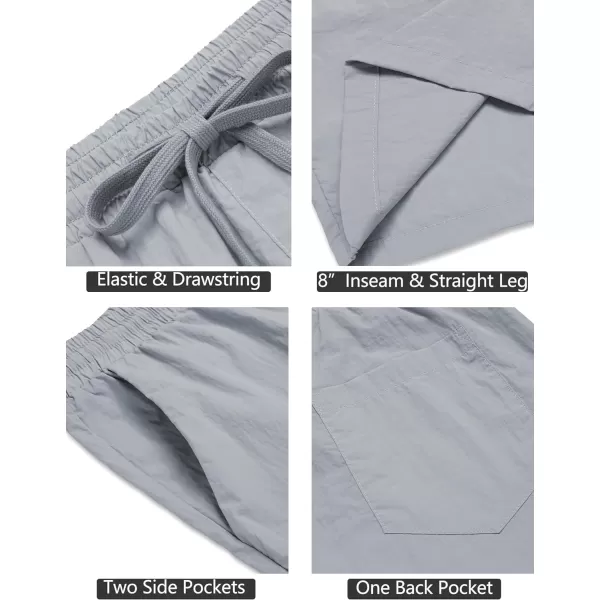 COOFANDY Men's Summer Beach Shorts Lightweight Elastic Waist Drawstring Casual Shorts with Pocket