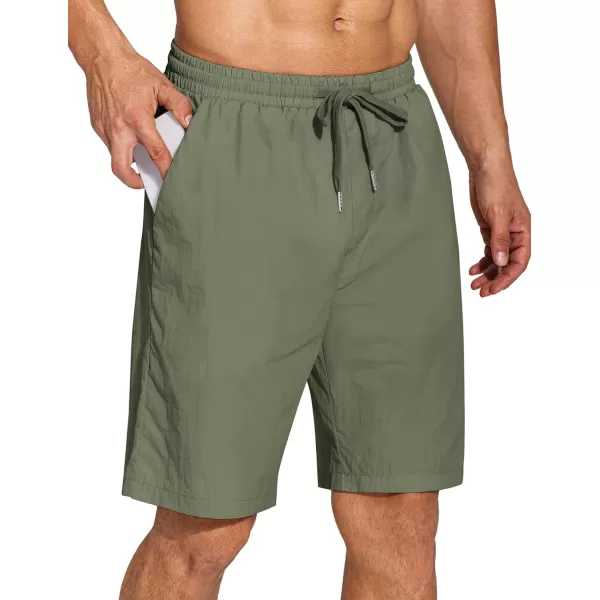 COOFANDY Men's Summer Beach Shorts Lightweight Elastic Waist Drawstring Casual Shorts with Pocket
