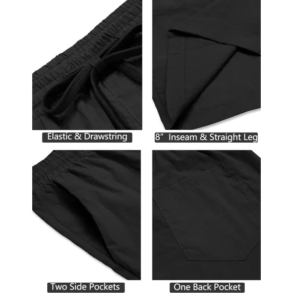 COOFANDY Men's Summer Beach Shorts Lightweight Elastic Waist Drawstring Casual Shorts with Pocket