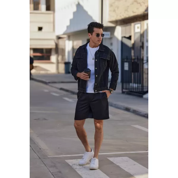 COOFANDY Men's Sweat Shorts 2 Pack Athletic Workout Shorts 7" Casual Sports Joggers Short Pants with Pockets